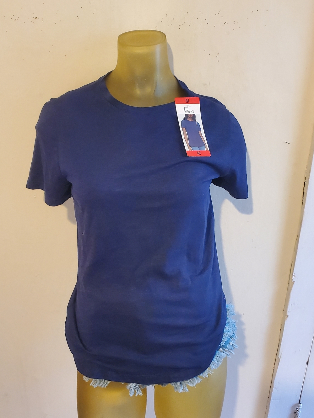 Classic Crewneck Women's Tee - Navy